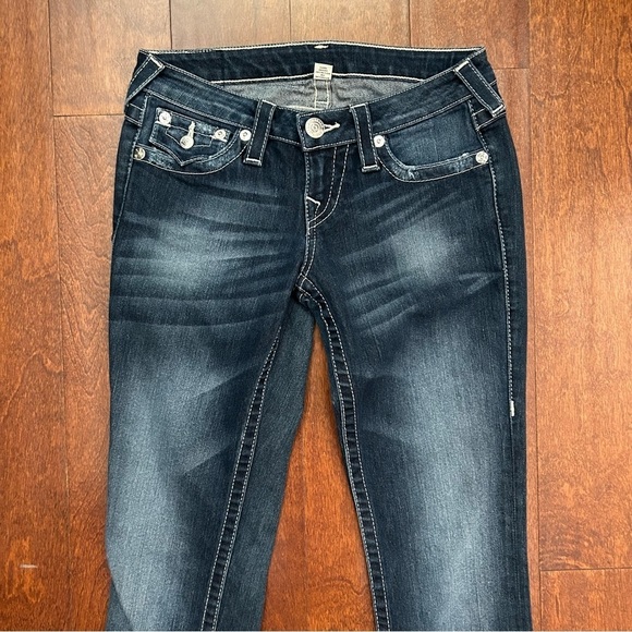 True Religion Women's Skinny Blue Jeans, Perfect for Wearing with Boots, Size 26 - Picture 3 of 16